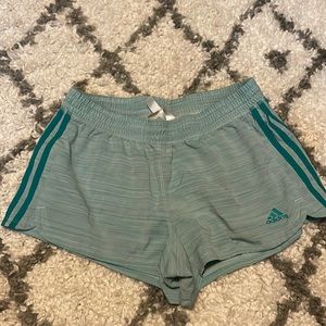 Adidas running shorts.